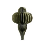 Kersthanger | papier | ornament vorm | groen | 15cm