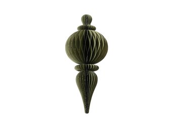 Kersthanger | papier | ornament vorm | groen | 80cm