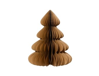 Papieren kerstboom | bruin | 60cm