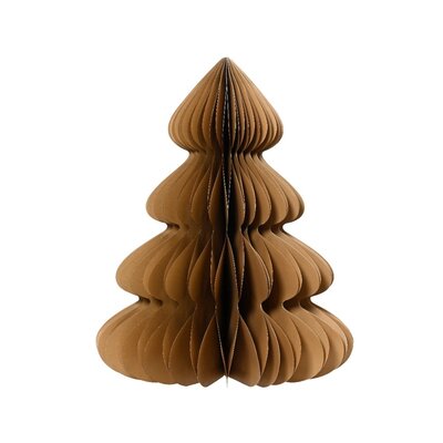Papieren kerstboom | bruin | 60cm