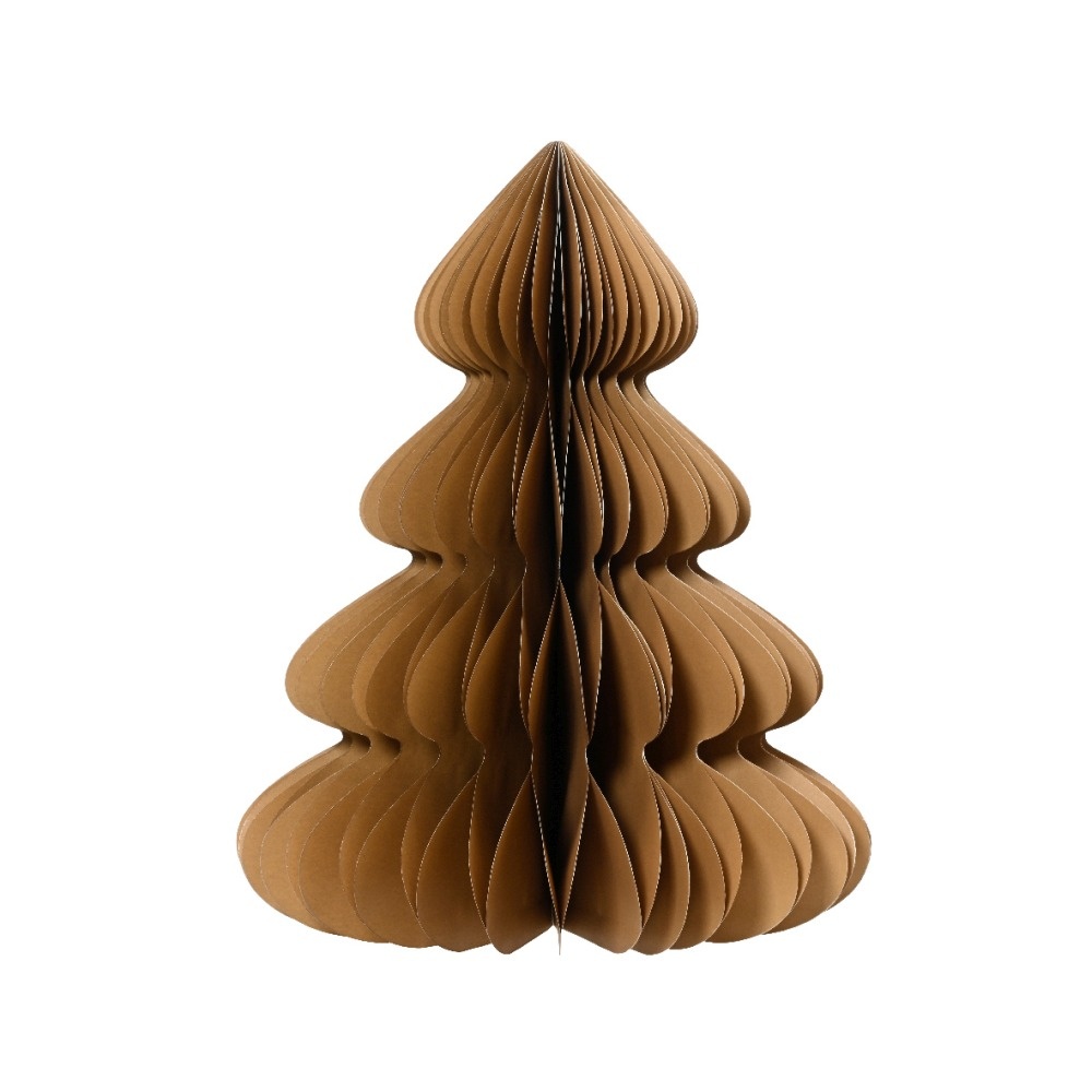 Papieren kerstboom | bruin | 60cm