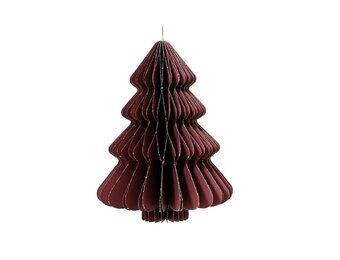 Papieren kerstbal | kerstboom | ossenbloed | 20cm