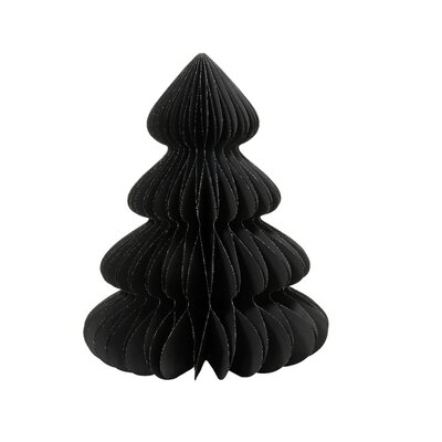 Papieren kerstboom | zwart | 60cm