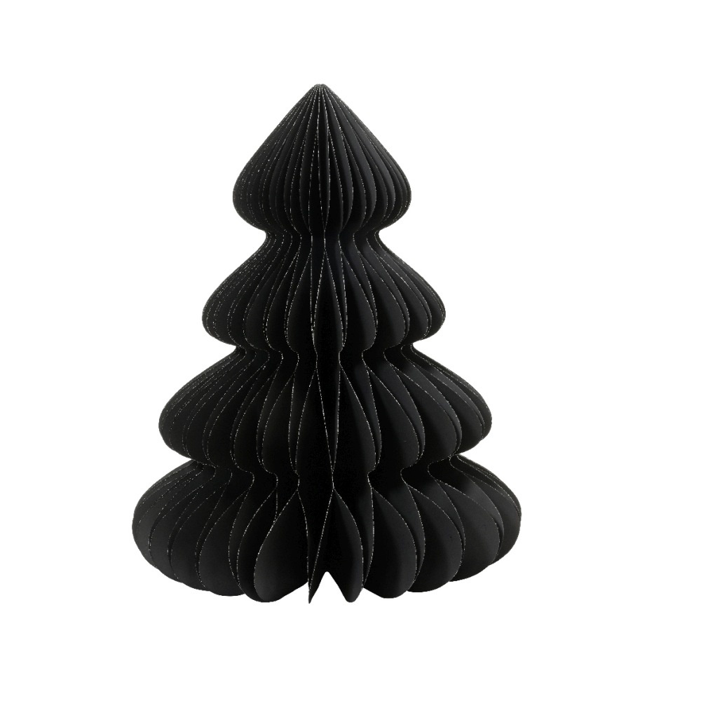 Papieren kerstboom | zwart | 60cm