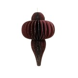 Kersthanger | papier | ornament vorm | ossenbloed | 15cm