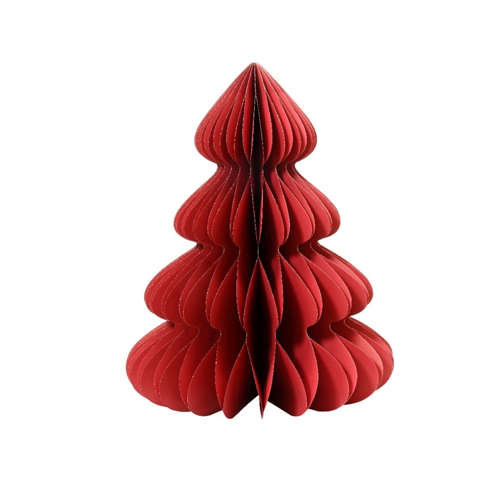 Papieren kerstboom | rood | 60cm