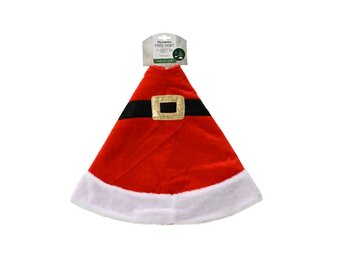 Boomrok kerstman | polyester | rood | 90cm