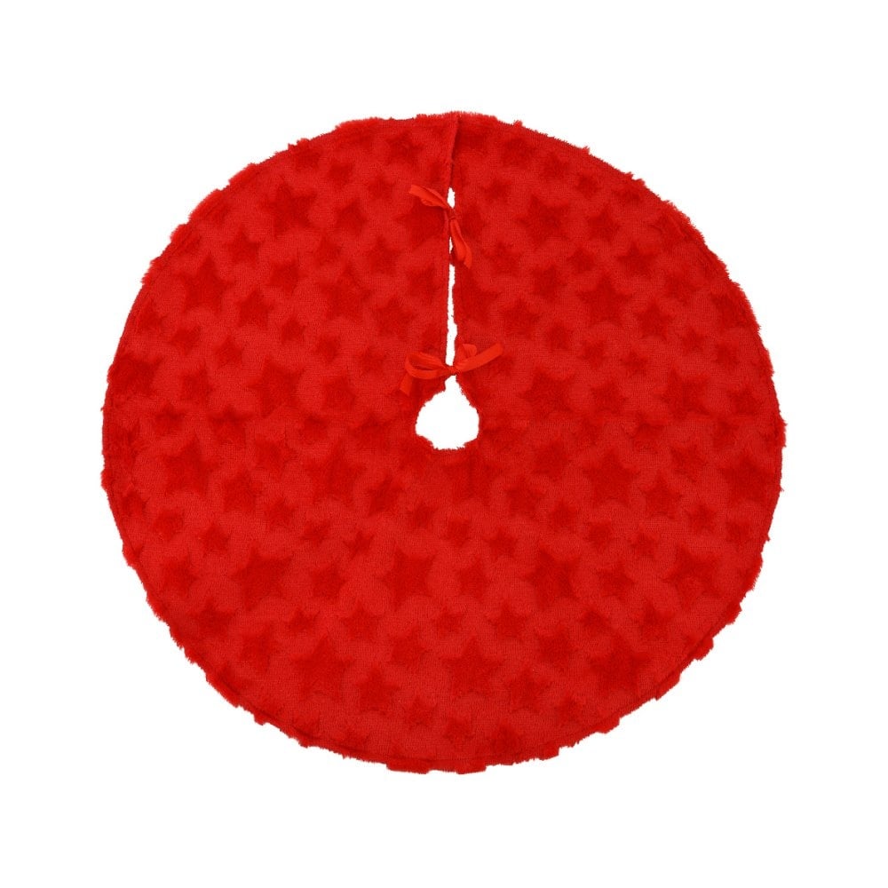 Boomrok met sterren | polyester | rood 90cm