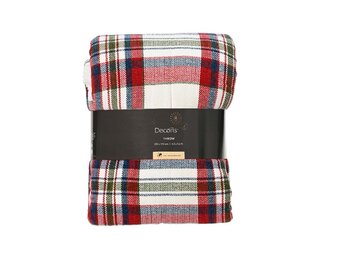 Kerstkleed geruit | wit/rood | 170x130cm