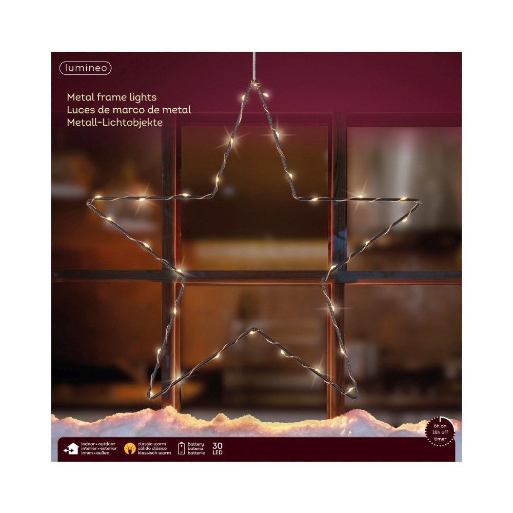 Kerstster verlichting | LED/klassiek warm | 35cm