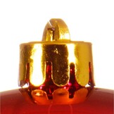 Kerstbal glanzend | plastic | rood | 14cm