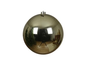 Kerstbal groot glanzend | plastic | rozemarijn | 14cm