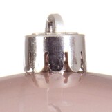 Kerstbal groot glanzend | plastic | poederroze | 14cm