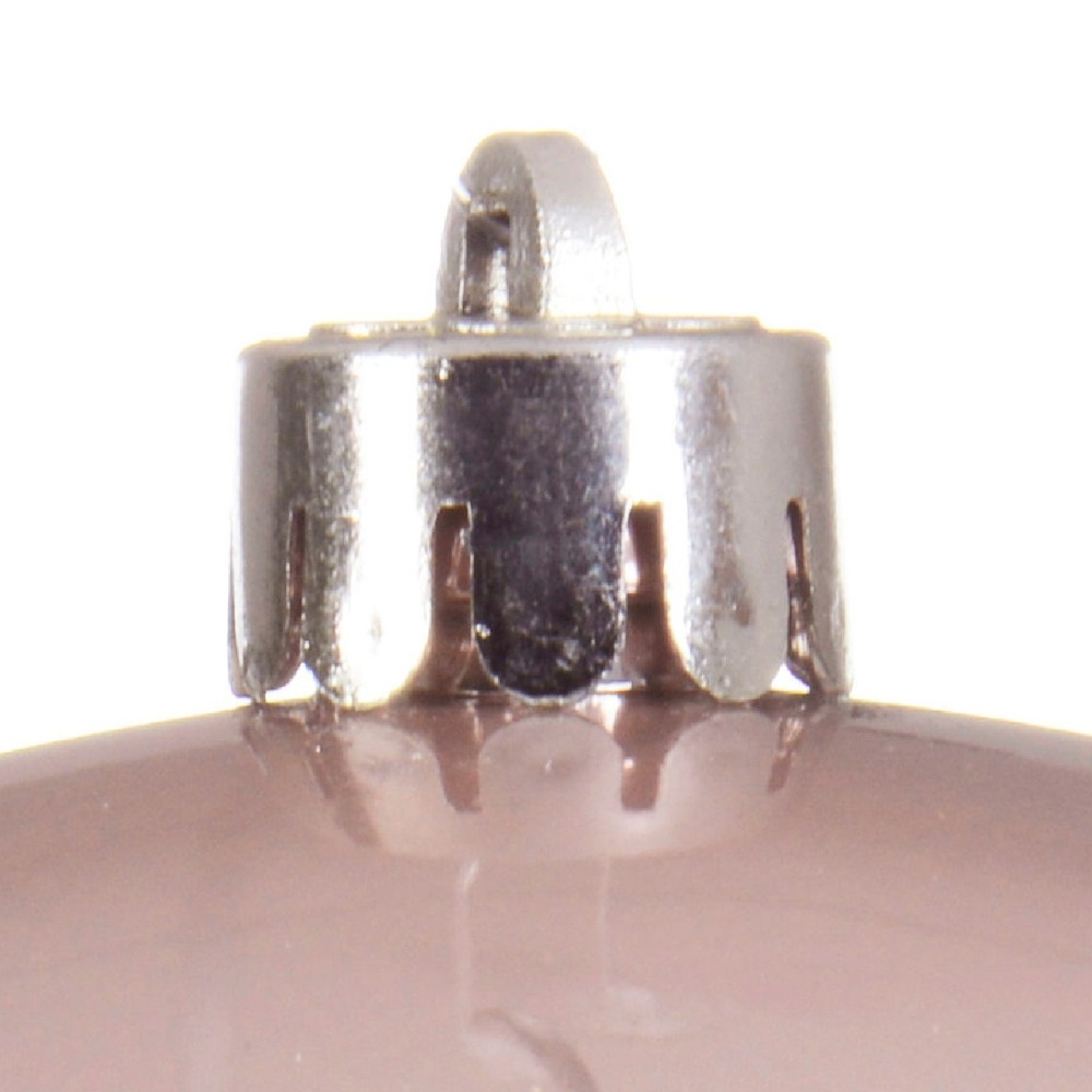 Kerstbal glanzend | plastic | poederroze | 14cm