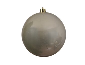 Kerstbal glanzend | plastic | parel | 20cm