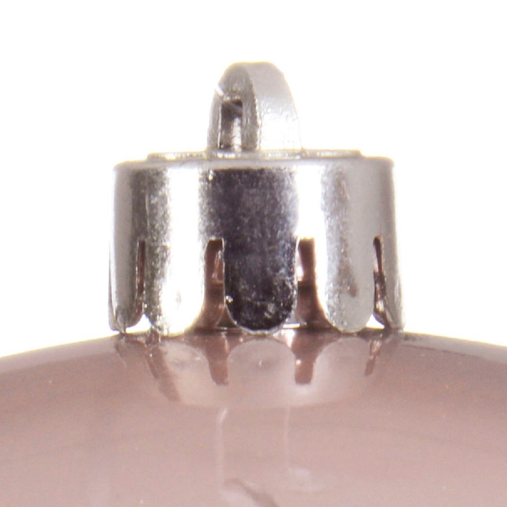 Kerstbal glanzend | plastic | poederroze | 20cm