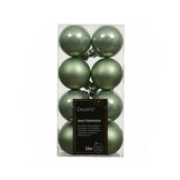 Kerstballen mixbox 16-delig | glanzend/matte | plastic | lichtgroen | 4cm