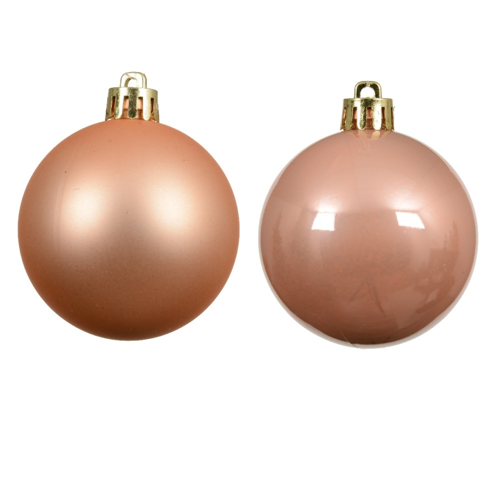 Kerstballen mixbox 12-delig | glanzend/matte | plastic | parel | 6cm