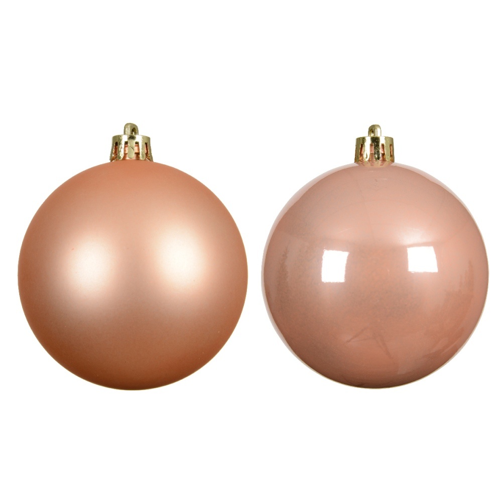Kerstballen mixbox 6-delig | glanzend/matte | plastic | parel | 8cm