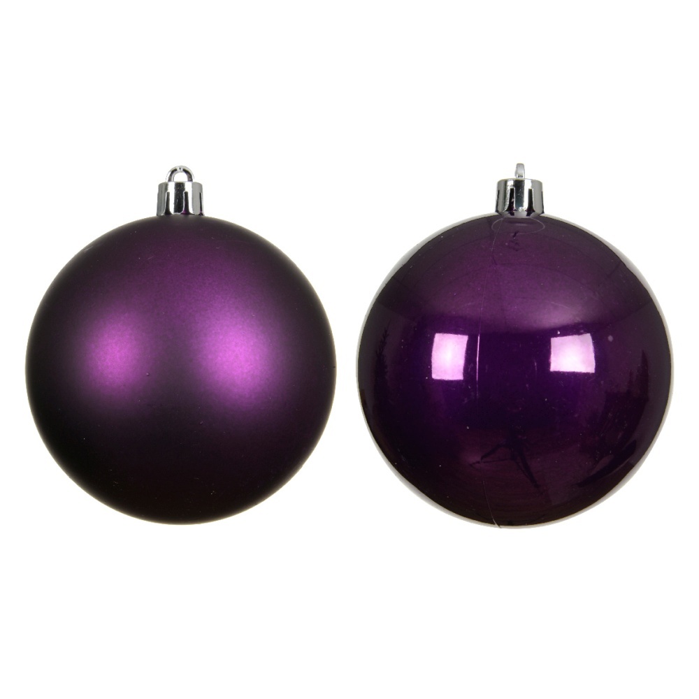 Kerstballen mixbox 12-delig | glanzend/matte | plastic | vijg | 6cm