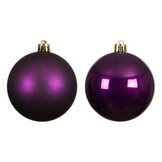 Kerstballen mixbox 6-delig | glanzend/matte | plastic | vijg | 6cm