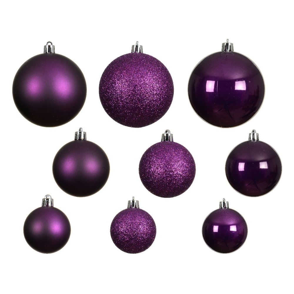 Kerstballen mixbox 30-delig | vijg | diverse maten