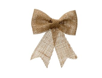 Kerststrik | 2-delig | jute | 17cm