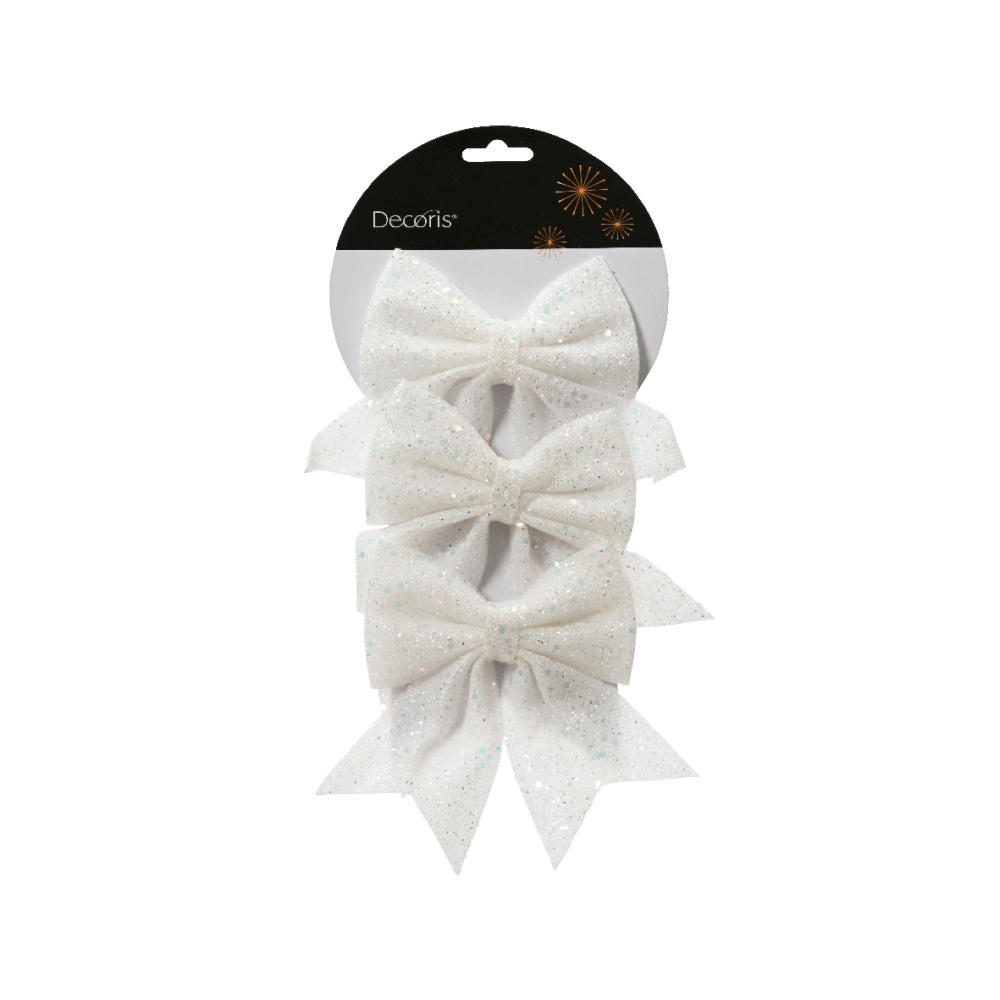 Kerststrik | 3-delig | spons | wit | 13cm