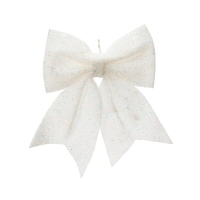 Kerststrik | 2-delig | spons | wit | 13cm