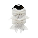 Kerststrik | 2-delig | spons | wit | 13cm