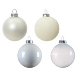 Kerstballen mixbox 42-delig | glanzend/matte/glitter | glas | wit | diverse maten