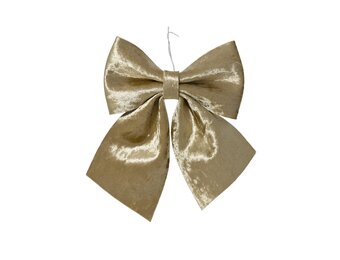 Kerststrik | polyester | parel | 34cm