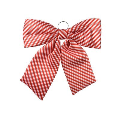 Kerststrik | polyester | rood/wit | 52cm
