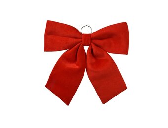 Kerststrik | polyester | rood | 52cm