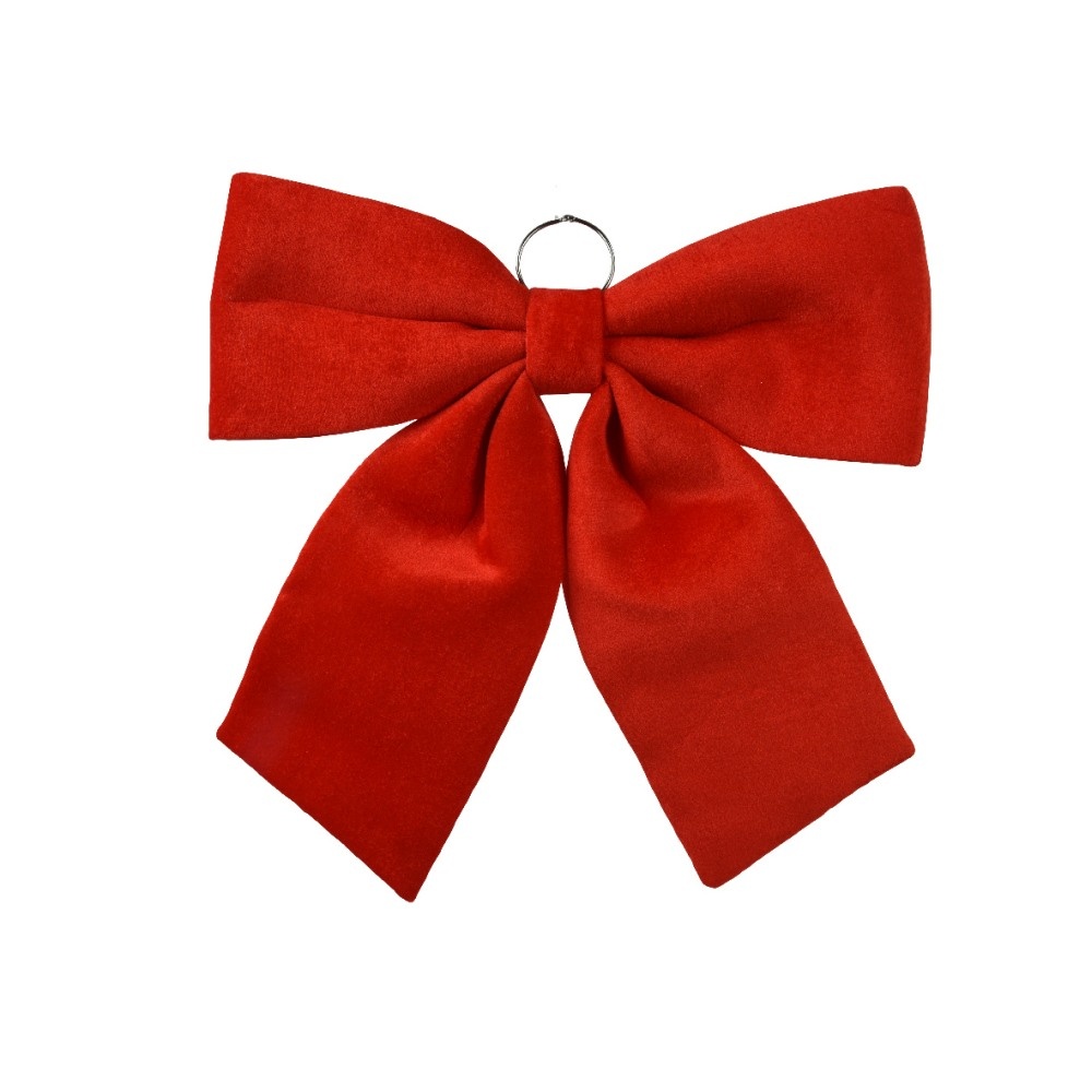 Kerststrik | polyester | rood | 52cm