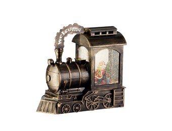 Sneeuwbol trein | bruin | 23cm