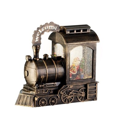 Sneeuwbol trein | bruin | 23cm