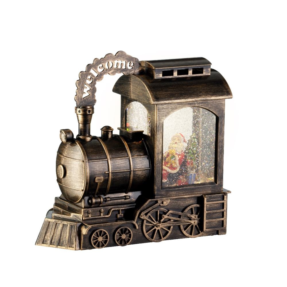 Sneeuwbol trein | bruin | 23cm