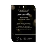 LED kerstboom kaars | wax | groen/warm wit | ø7x15,5cm