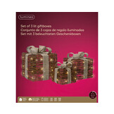 Cadeaus met LED lampjes | 3-delig | rotan