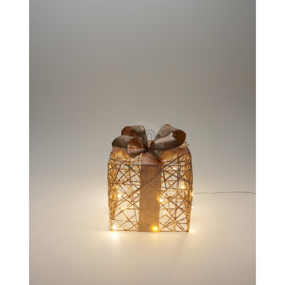 Cadeauset met verlichting | goud/warm wit