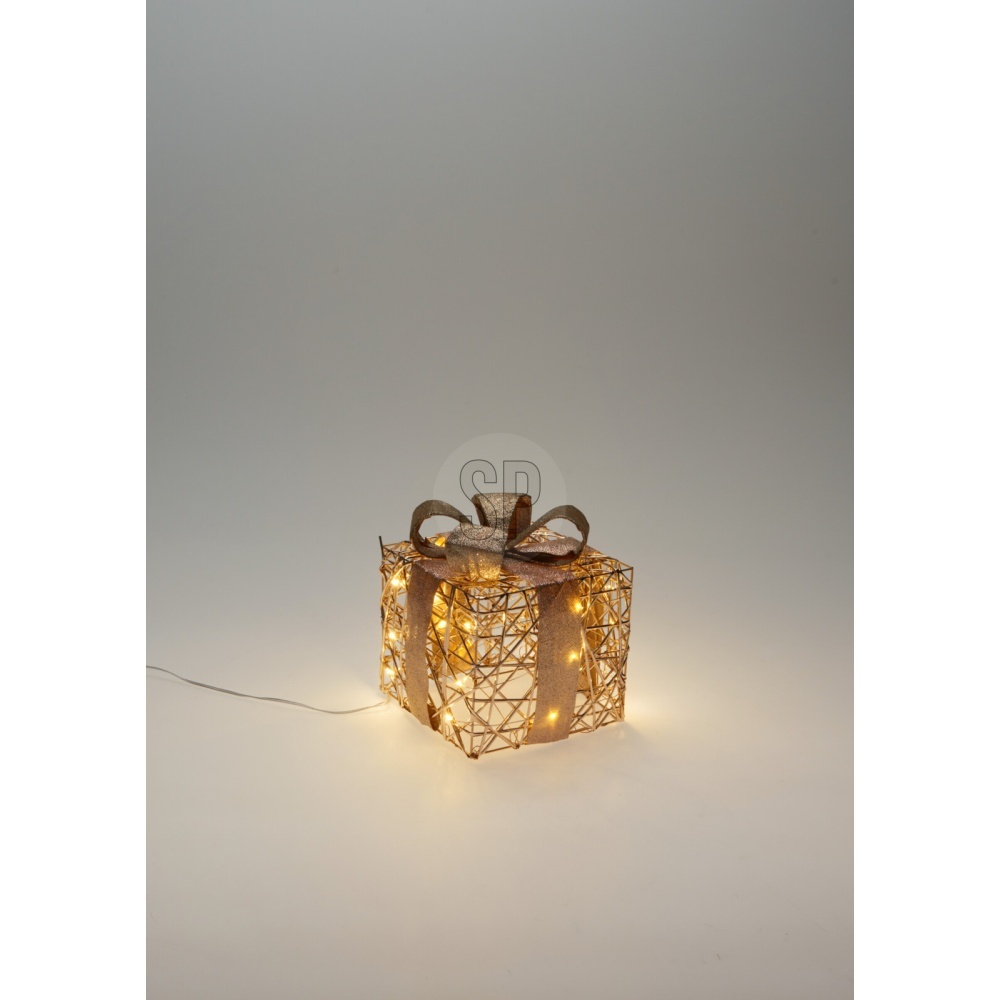 Cadeauset met verlichting | goud/warm wit