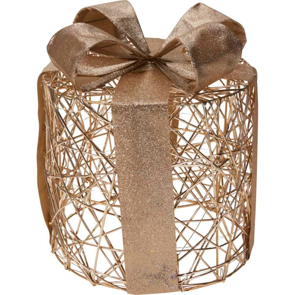 Cadeauset met verlichting | rond | goud/warm wit