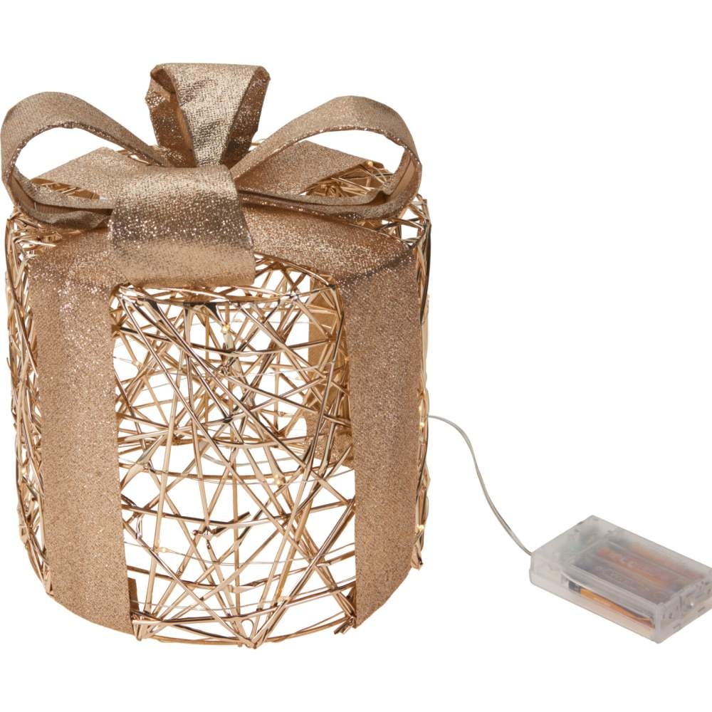 Cadeauset met verlichting | rond | goud/warm wit