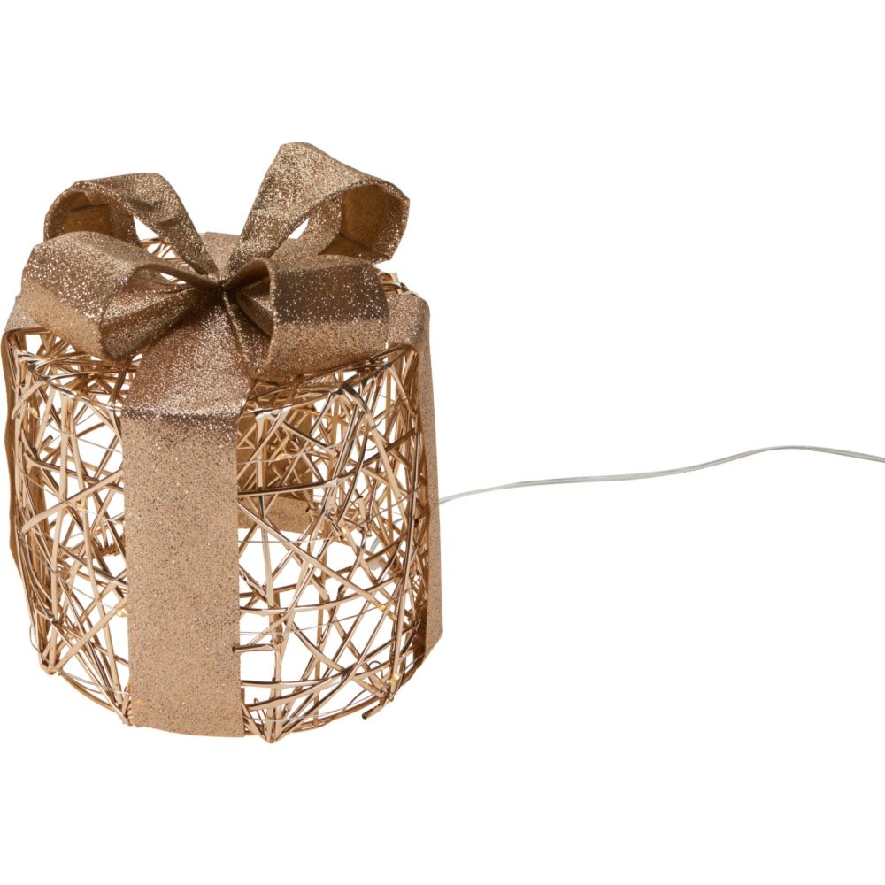 Cadeauset met verlichting | rond | goud/warm wit