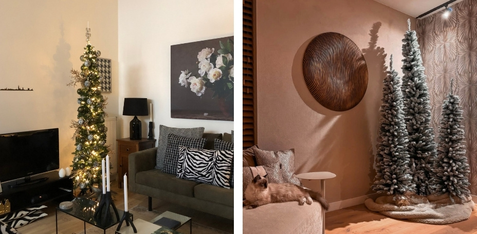 Smalle kunstkerstbomen