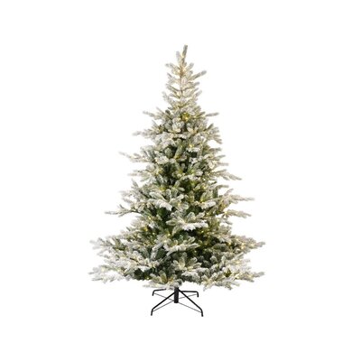 Grandis Fir Snowy kunstkerstboom 210ø150cm | wit/met sneeuw met 550 LED lampjes