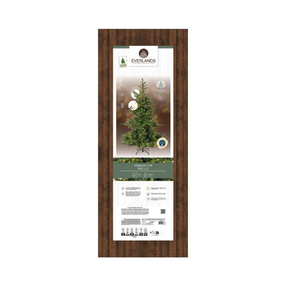 Grandis Fir kunstkerstboom 240ø162cm | groen met 700 LED lampjes