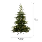 Grandis Fir kunstkerstboom 240ø162cm | groen met 700 LED lampjes