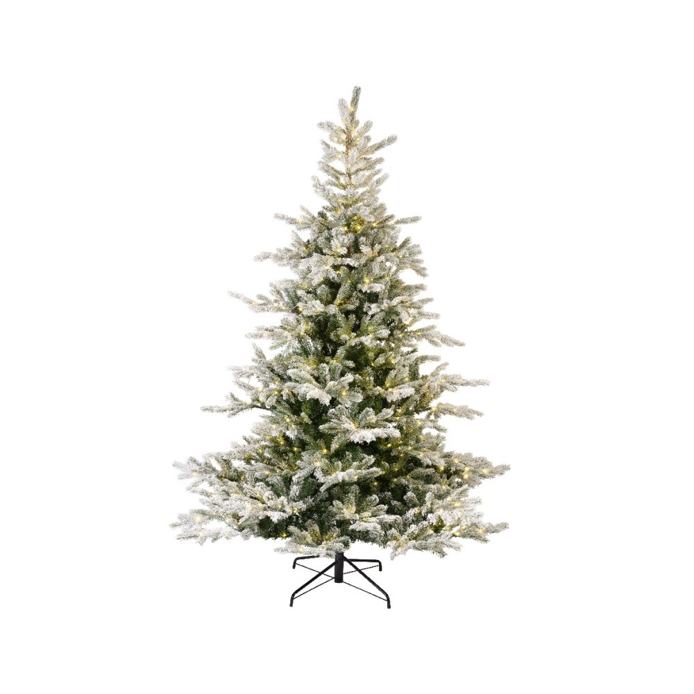 Grandis Fir Snowy kunstkerstboom 240ø162cm | wit/met sneeuw met 700 LED lampjes